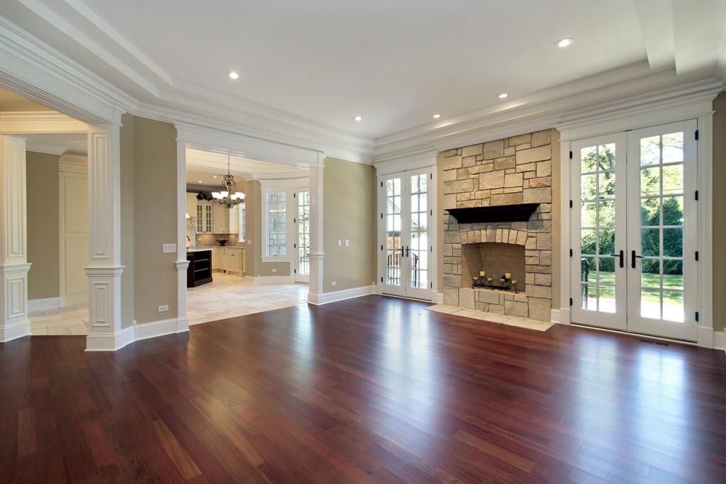Finished hardwood flooring project